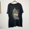 Vintage 90’s Single Stitch Gray Wolf Wrangler Black Large Unisex T-Shirt