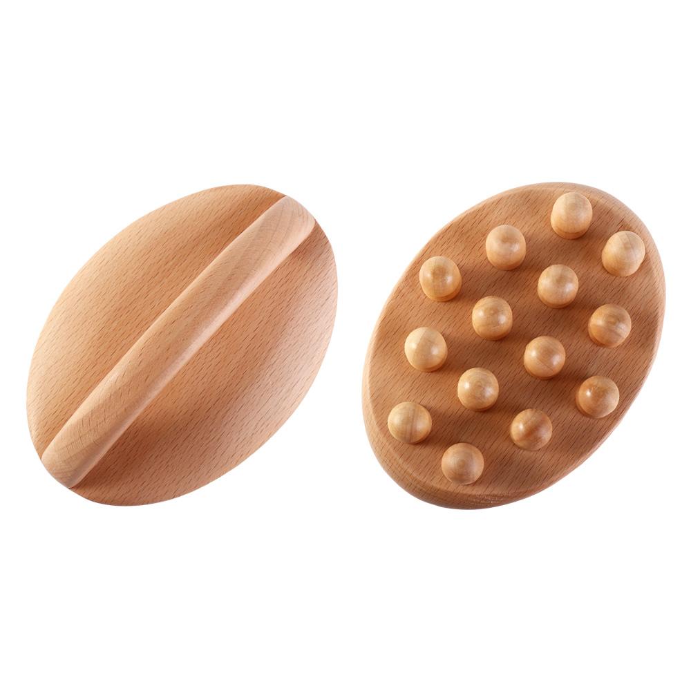 

Wood 14 Beads Waist Leg Body Relaxation Tool Massage Brush Gua Sha Tool Meridian Scraping Tool natural wood