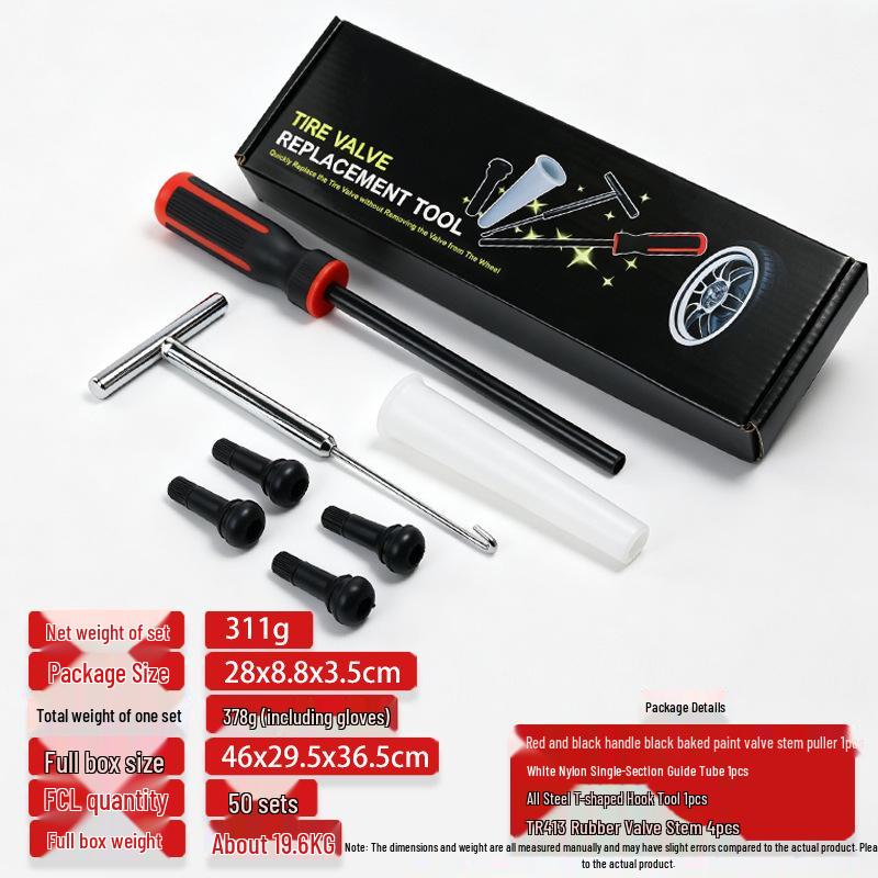 Tire Valve Stem & Core Installation and Repair Tool Kit