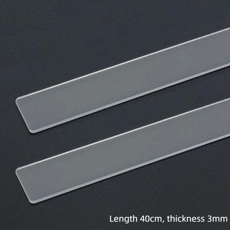 2Pcs 2-5mm Clear Acrylic Thickness Ruler Sturdy Rolling Pin Guide for Homemade Cookie Fondant Maamoul