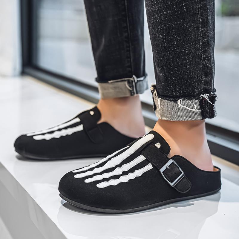Clogs for Men Casual Cork Shoes Comfortable Slip On Indoor Outdoor Closed Toe Slides With Adjustable Buckle Men's Footbed Mules with Arch Support