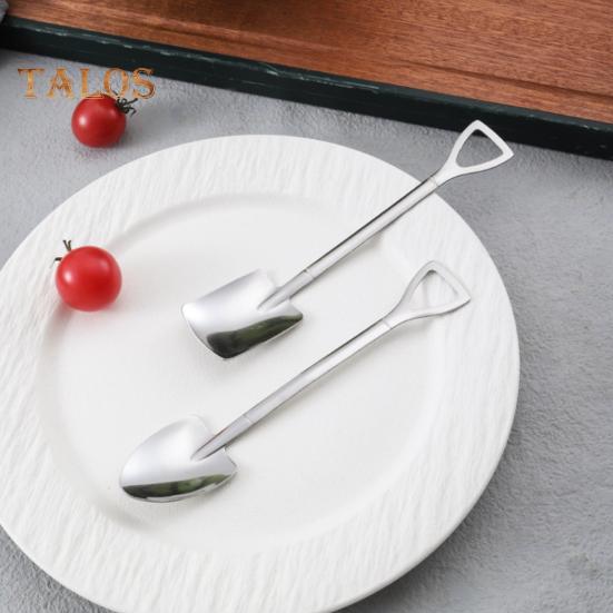 10Pcs Watermelon Spoon Set Stainless Steel Pointed Square Spoons Utensils for Dessert Coffee Yogurt Cake Fruit Ice Cream