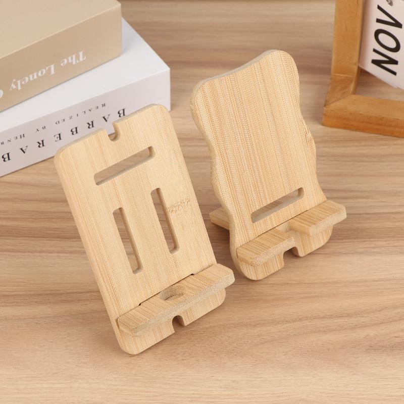 Wooden Desktop Phone Holder Desktop Lazy Mobile Phone Stand Tablet Stand Universal Multi-Functional Wooden Stand
