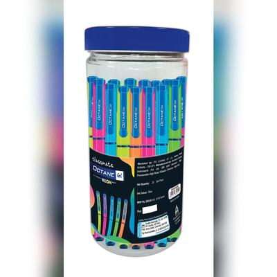 Classmate Octane Gel Pen- Neon Series (Blue)- Pack of 25 + 10 Gel Refills FREE