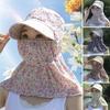 Sun Protection Women Sun Hat Ear Flap Sunscreen Bucket Hat Neck Protective Cover Cap  Summer
