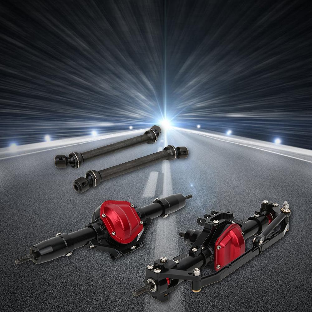 Front Rear Axle Black Aluminum Alloy Accessories for 1 10 RC Climbing Car SCX10 RC4WD D90Black