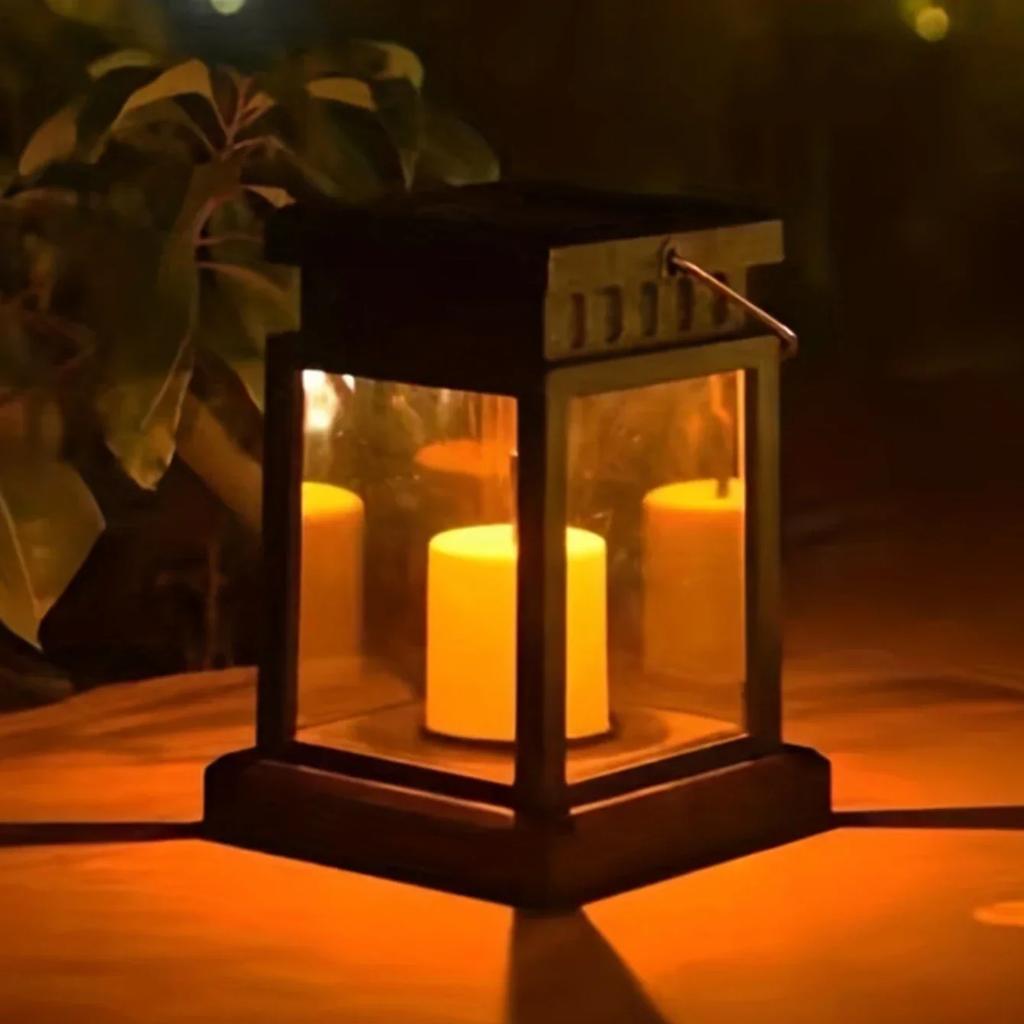 Solar Hanging Candle Lights - Outdoor Decorative Lanterns for Wedding Landscape Ambiance