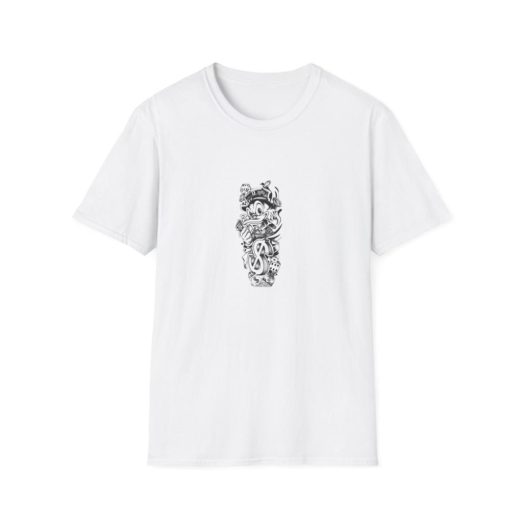 Skull Anchor Tattoo Art T-Shirt | Nautical Skull Illustration