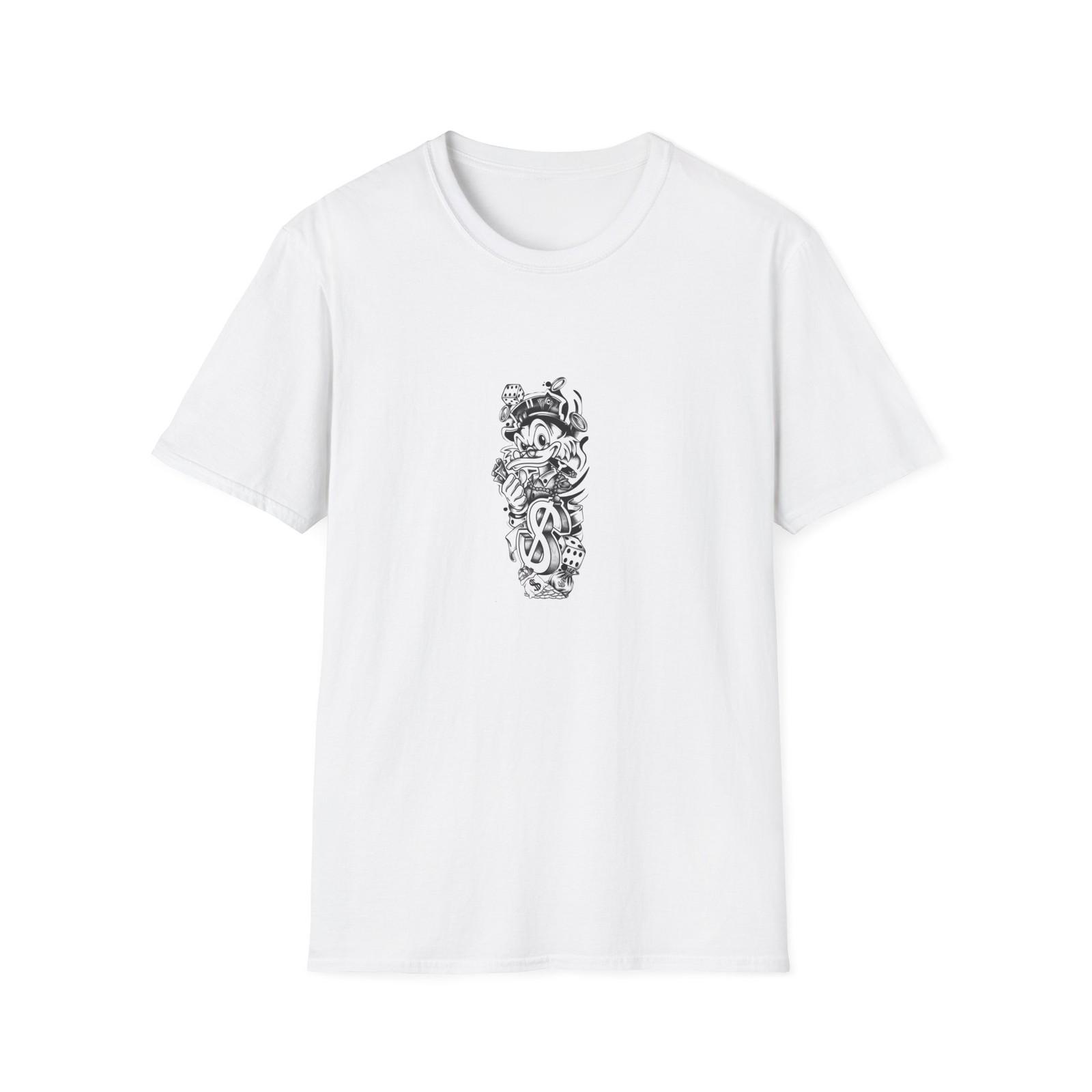 Skull Anchor Tattoo Art T-Shirt | Nautical Skull Illustration S
