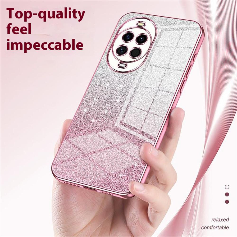 Pour Huawei nova 14 5G Coque Placage Galvanique Dégradé Paillettes TPU Housse de Téléphone