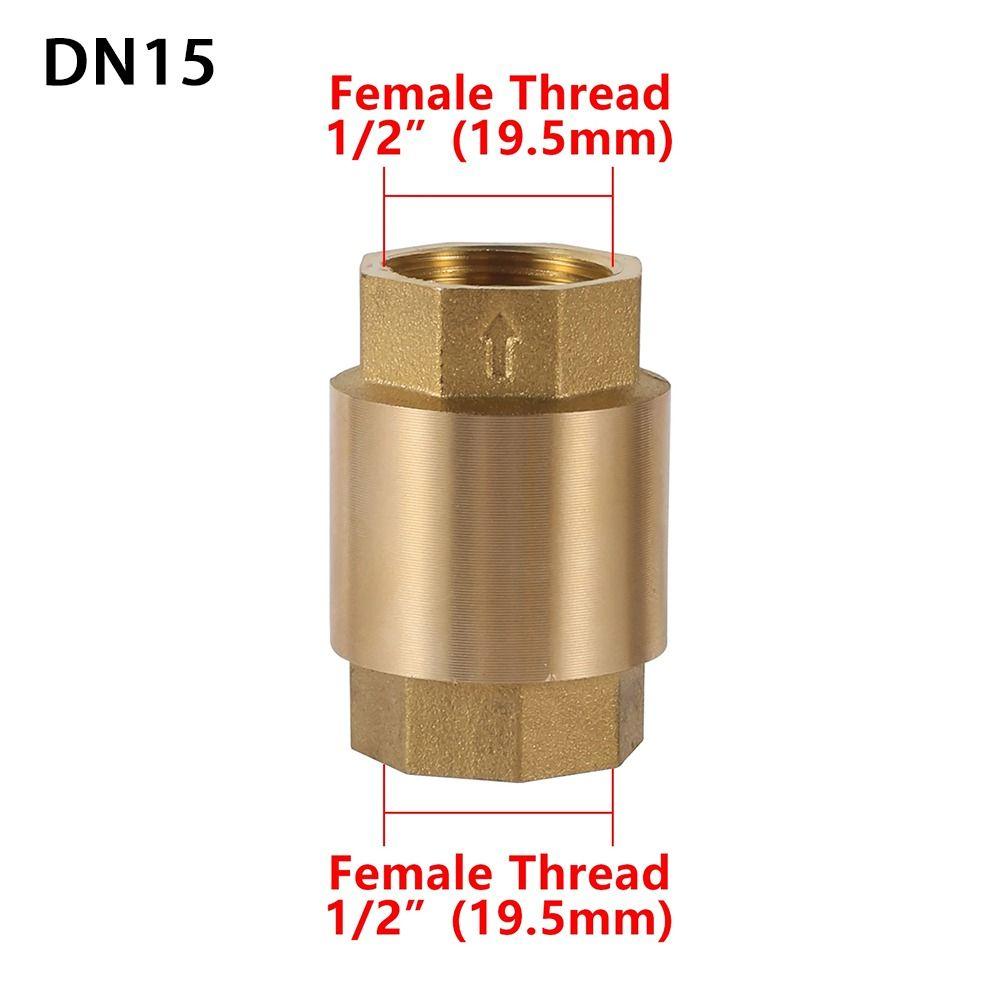 1Pcs In-Line Spring NPT Brass Check Valve Female Thread Anti Backflow Valve Durable One-Way Valve
