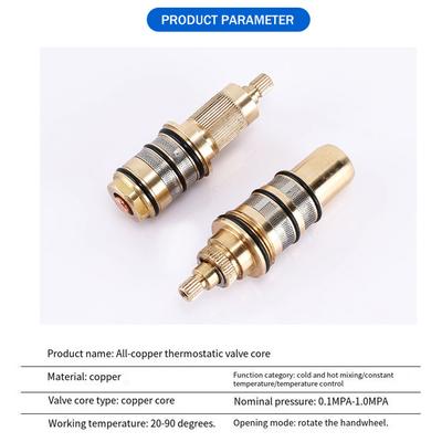 Thermostatic Valve Cartridge Copper for Shower Use Precise Temperature Control Valve Brass Construction and 1167 Lmin Flow Rate