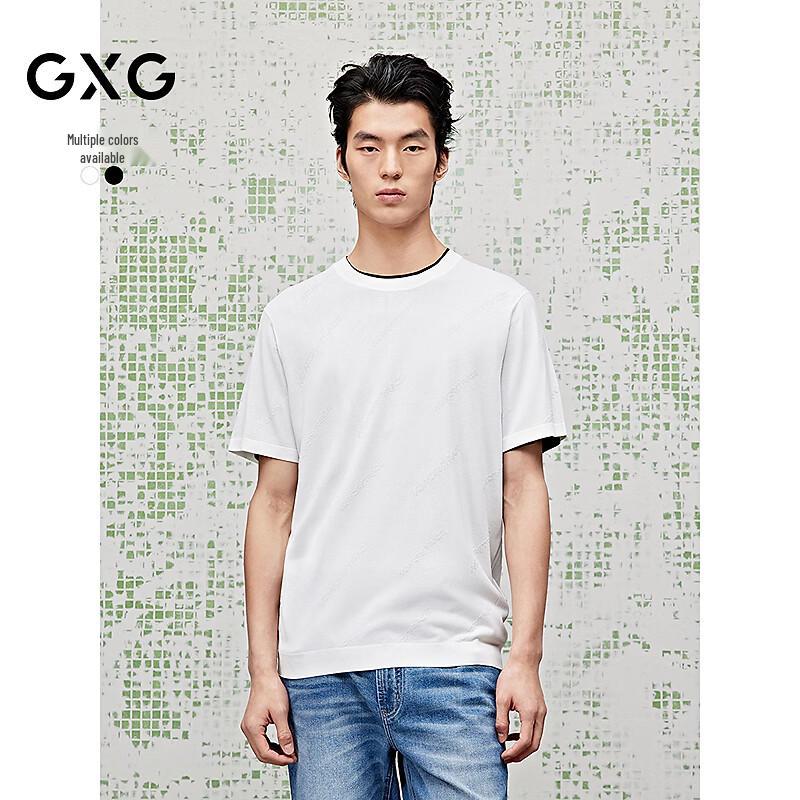 GXG Men s Round Neck Knit Short Sleeve T-Shirt L