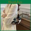 Fashionable Chic Pu Shoulder Bag Trendy Color Block Design Crescent Handbag Summer 2024