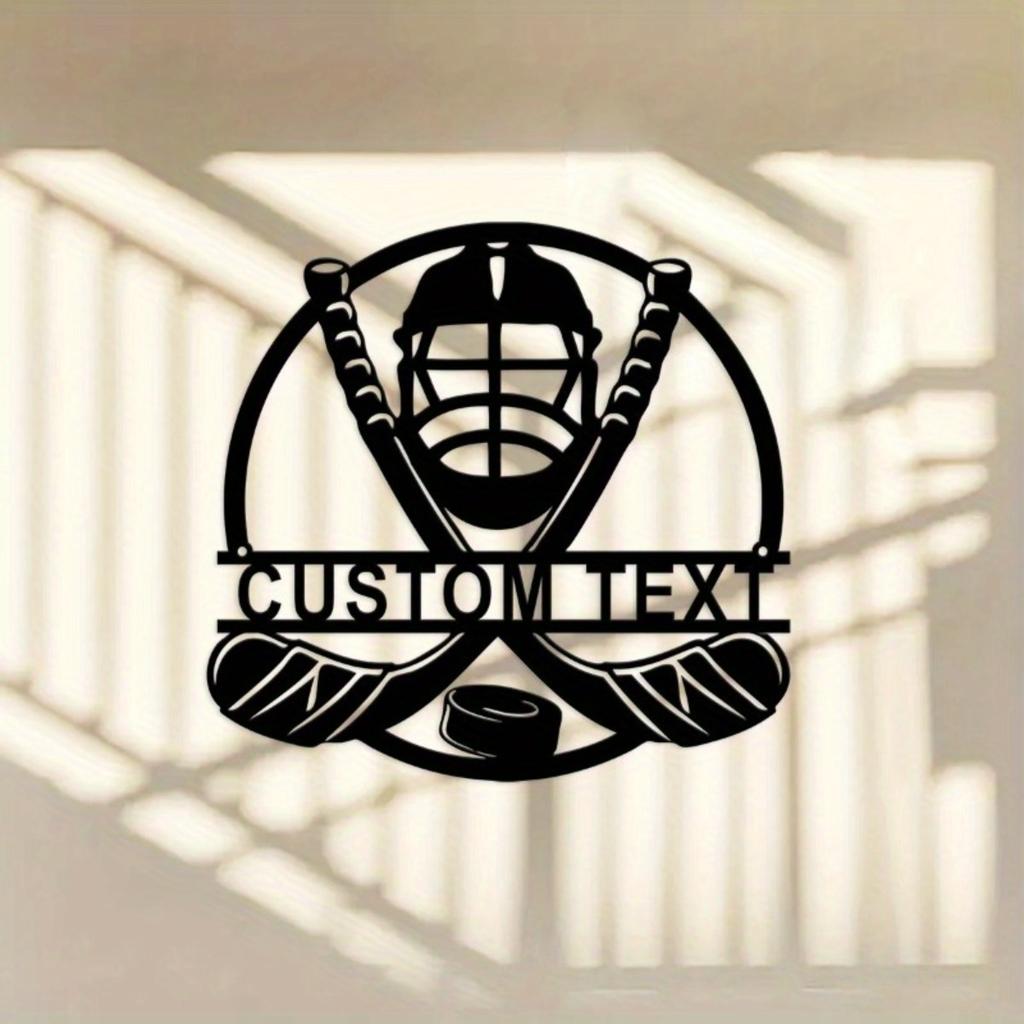 Personalized Ice Hockey Metal Wall Art, Custom Player Sign Dream Gift for Hockey Lovers