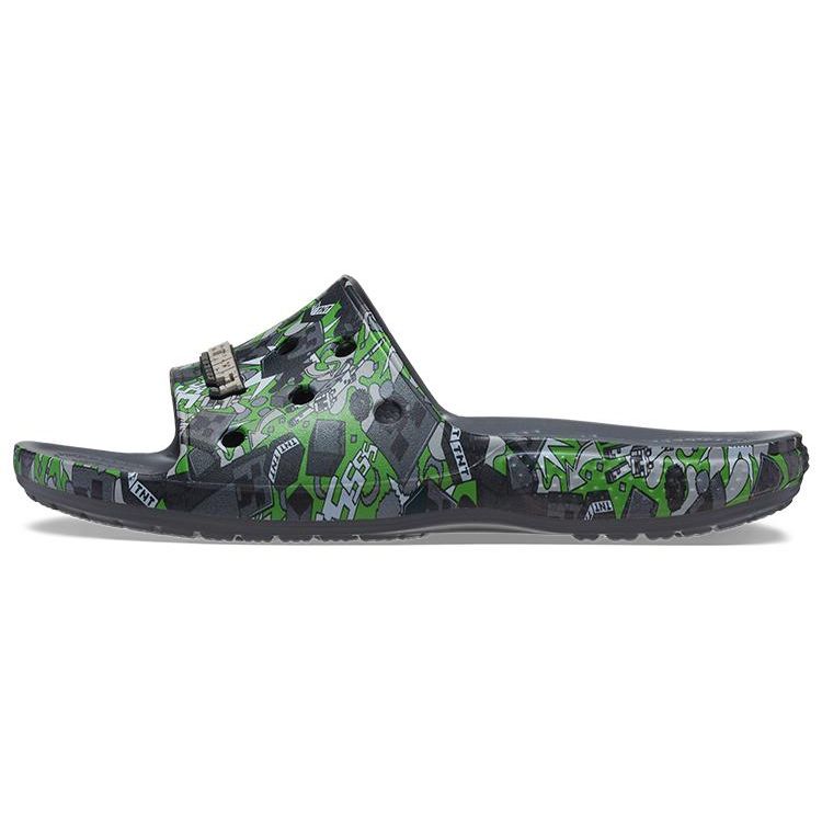 

Кроссовки унисекс Crocs Classic Slide Minecraft Grey Multi 208470-90H