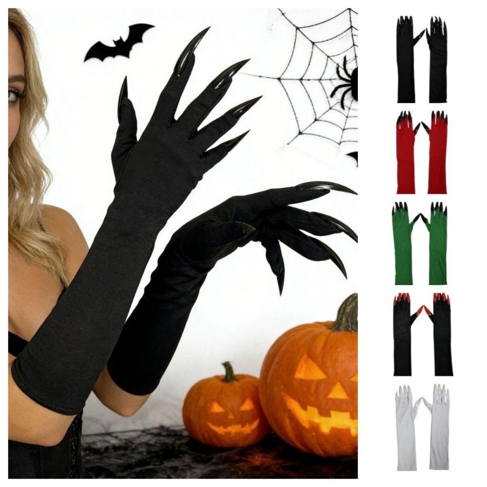 Fancy Props Halloween Cosplay Gloves Long Nails Ghost Claw Mittens  Cosplay Performance