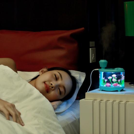 Přenosný barevný lehký akváriový zvlhčovač esenciálního oleje do akvária