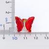 Nidin New Fashion 8 Colors Exquisite Lovely Butterfly Transparent Crystal Zirconia Stud Earrings Feminity Elegant Jewelry Gift