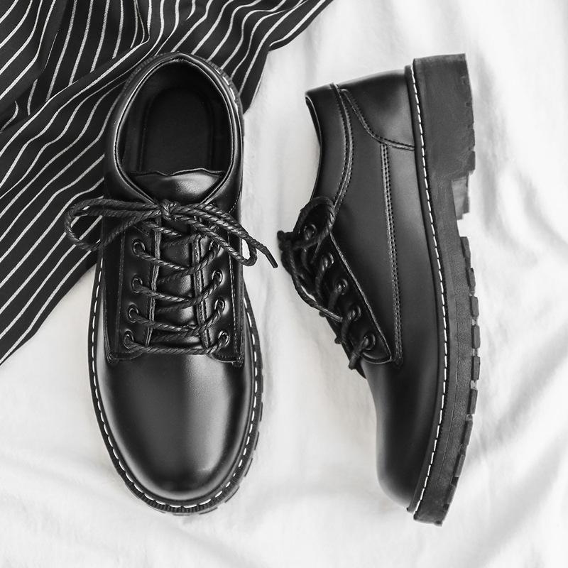 Men's shoes Korean version casual leather shoes men's British black small leather shoes business dress breathable work shoes