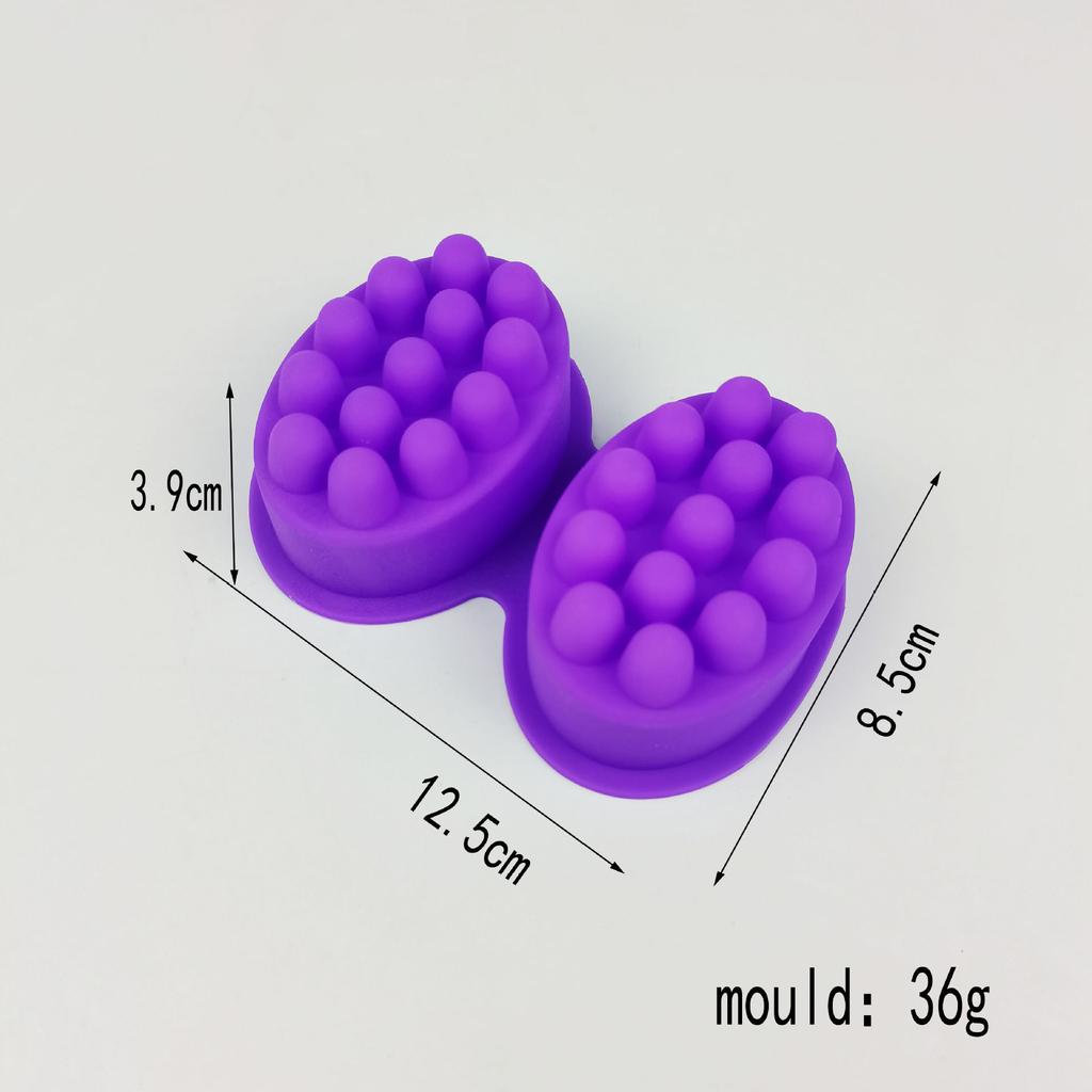 Silicone Soap Molds DIY Handmade Massage Therapy Bar Making Tools 3D Oval Shape Essential Oil Aromatherapy Resin Crafts Mould