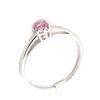 Solitaire Silver Ø 4 Mm Pink