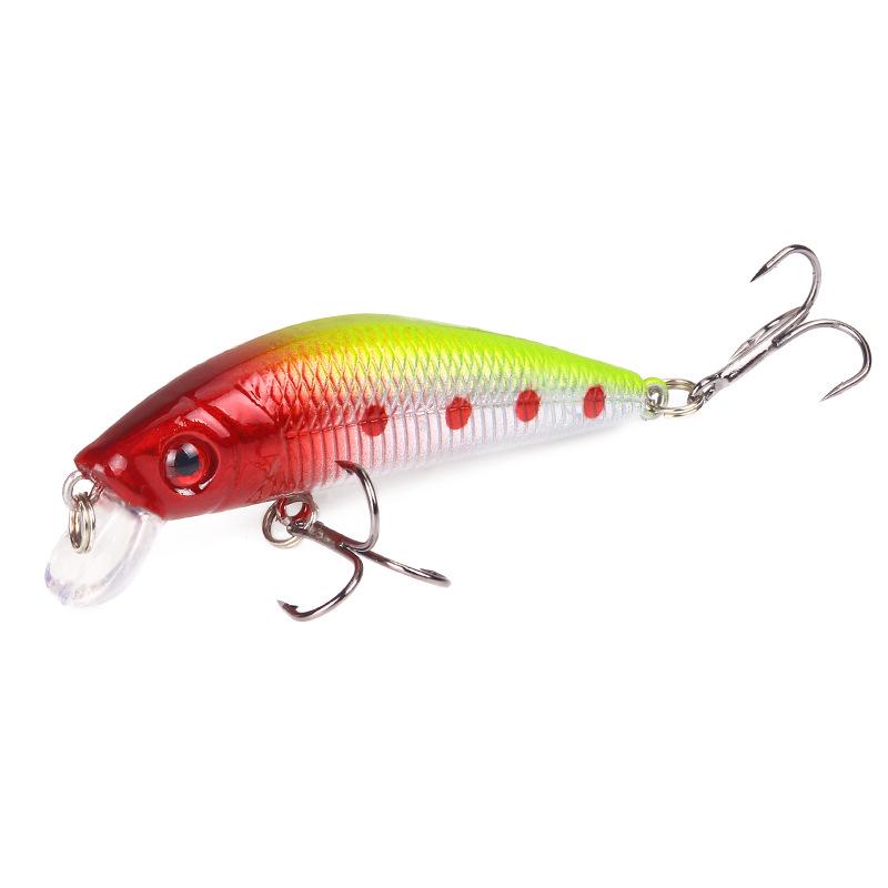 Luya Bait Mino 7cm/8.5g High Carbon Steel Three Anchor Hook Plastic Hard Bait Simulation Fake Bait Bait