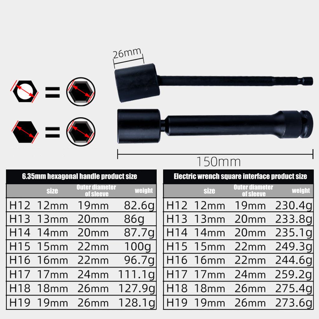 8PCS Multiple Angle Rotating Sockets Wrenches Extensions Practical Alloy Steel Suitable with Electric Impact Driver and Sockets