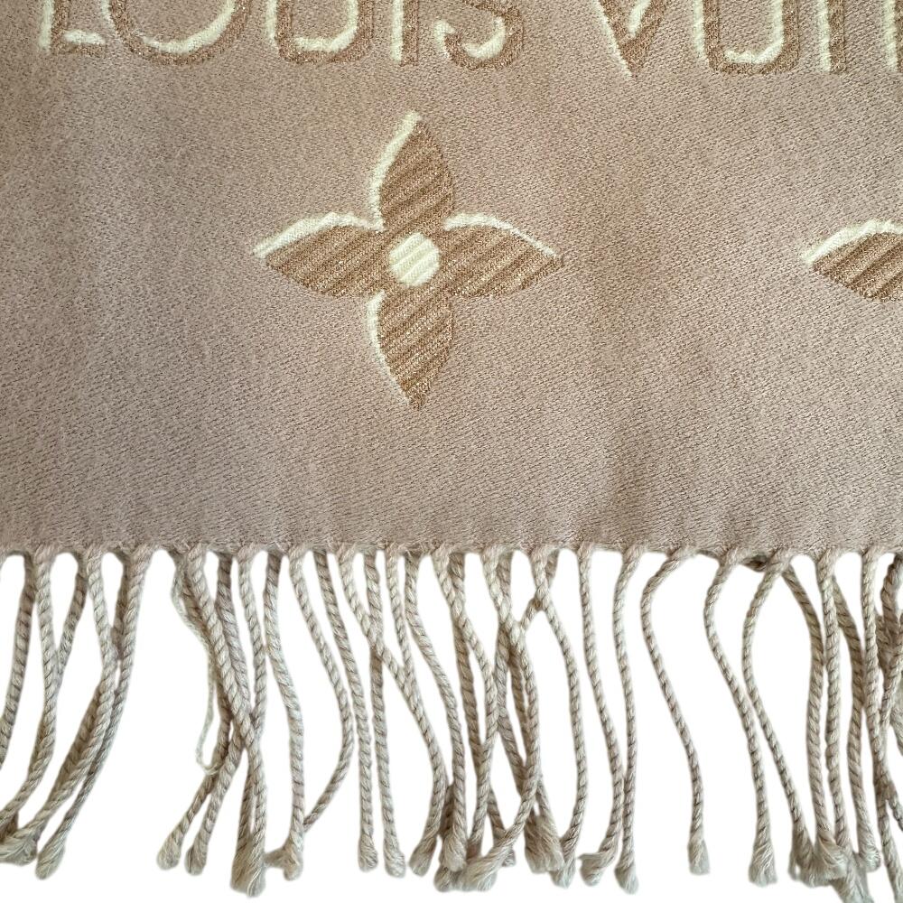 Louis Vuitton M78237 Model monogramă lână LV Essential Shine eșarfă Eșarfă lână roz Femei Folosit