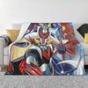 UFO Robot Goldorak Grendizer Anime Mechanical Warrior Blankets Soft Warm Flannel Throw Blanket Plush for Bed room Picnic Couch