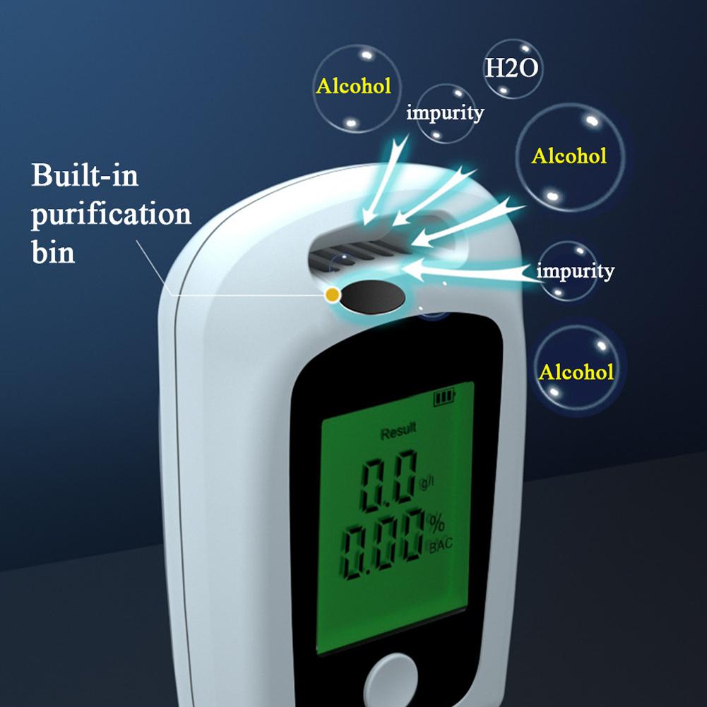 Handheld Alcohol Analyzer LCD Display Portable Alcohol Tester Professional Digital Alcohol Meter Grade Accuracy for Personal Use