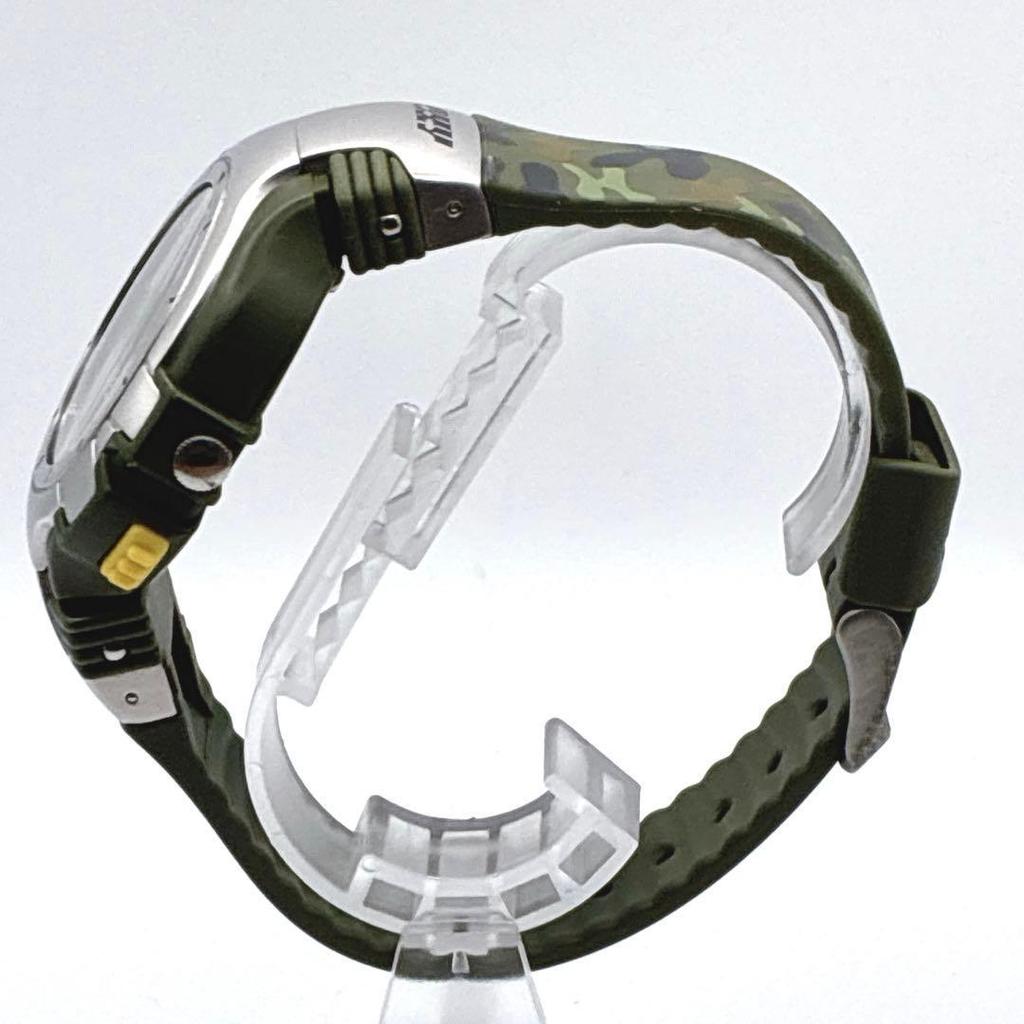 Used [New battery] CITIZEN OXY C420 Digital Analog Camouflage World Time Watch