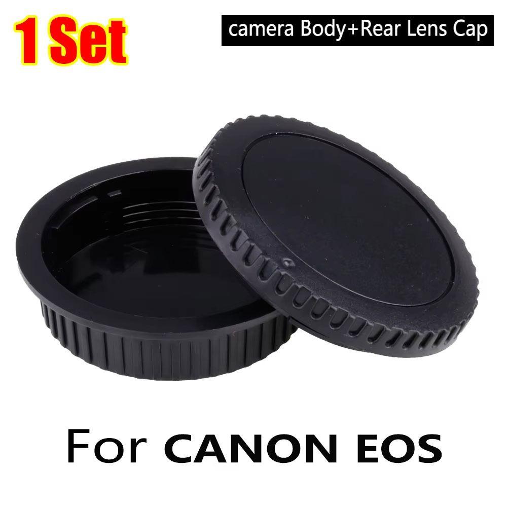 1Set Cover Protector Lid Rear Lens Cap Cap Set Camera Body Cap for Canon 700D70D 6D2 5D4 1DX DSLR