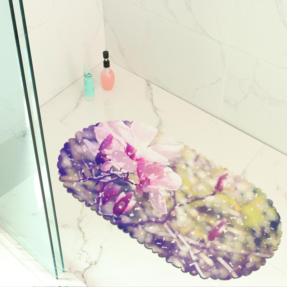Beautiful Small Flower Picture Balcony Bathroom Mat Hydrophobic Non-Slip Door Mat Swimming Pool Public Places Non-Slip Floor Mat
