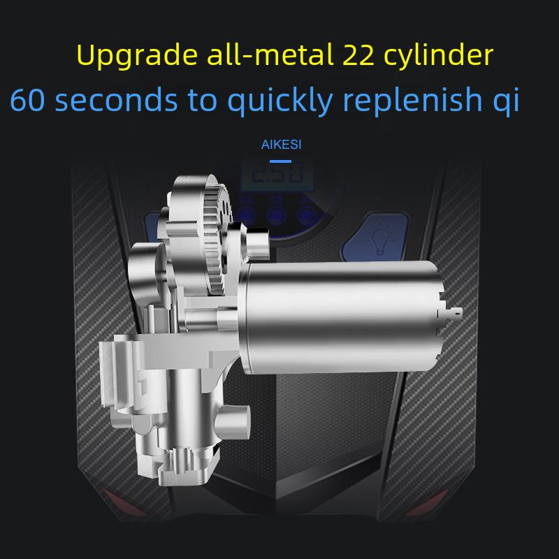 Portable Car Air Compressor Pump, 12V Digital Tire Inflator with Pressure Gauge, Auto Tire Pump with LED Light