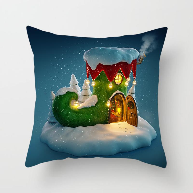 Christmas Home Pillow Covers Christmas Printed Bed Home Decor Cushion Covers Christmas Decor Pillow Covers