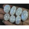 209Cts. Natural Rainbow Moonstone Oval Cabochon Loose Gemstone 07 Pcs Lot C-1652