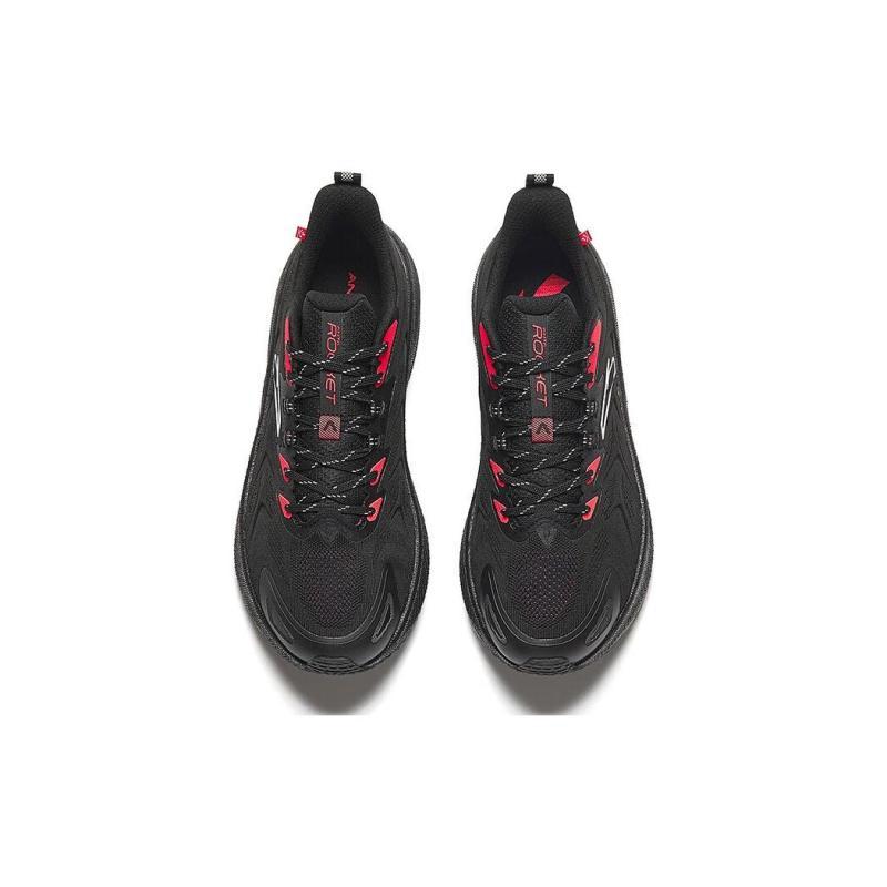 Anta Rocket 5.0 Slip Resistant Abrasion Resistant Low top Training Running Shoes Men's Black Red Sneakers 112345523-8