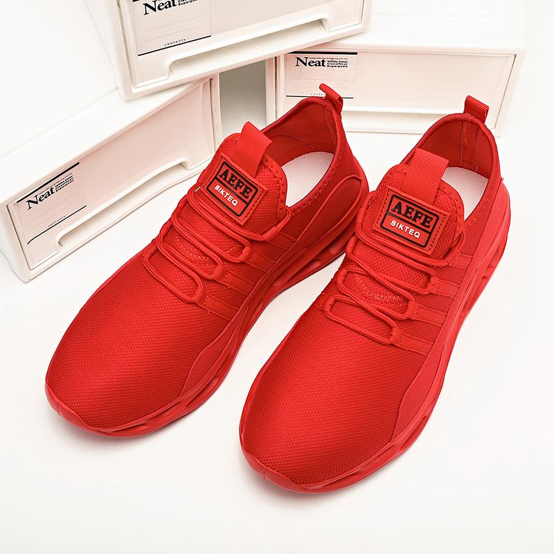 Wiosna/jesień Męskie duże rozmiary latające, tkane i oddychające powierzchnie siatkowe Ultralekki stołek Męskie buty sportowe na świeżym powietrzu