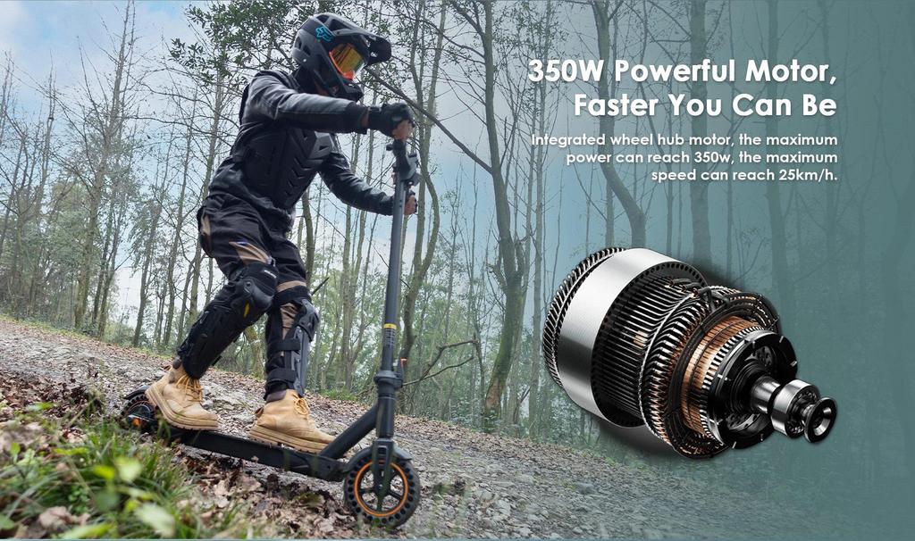 KuKirin S1Max 350W Foldable Electric Scooter 36V10.4Ah Battery 39KM Range 30km/h LED Display Portable E-Scooter