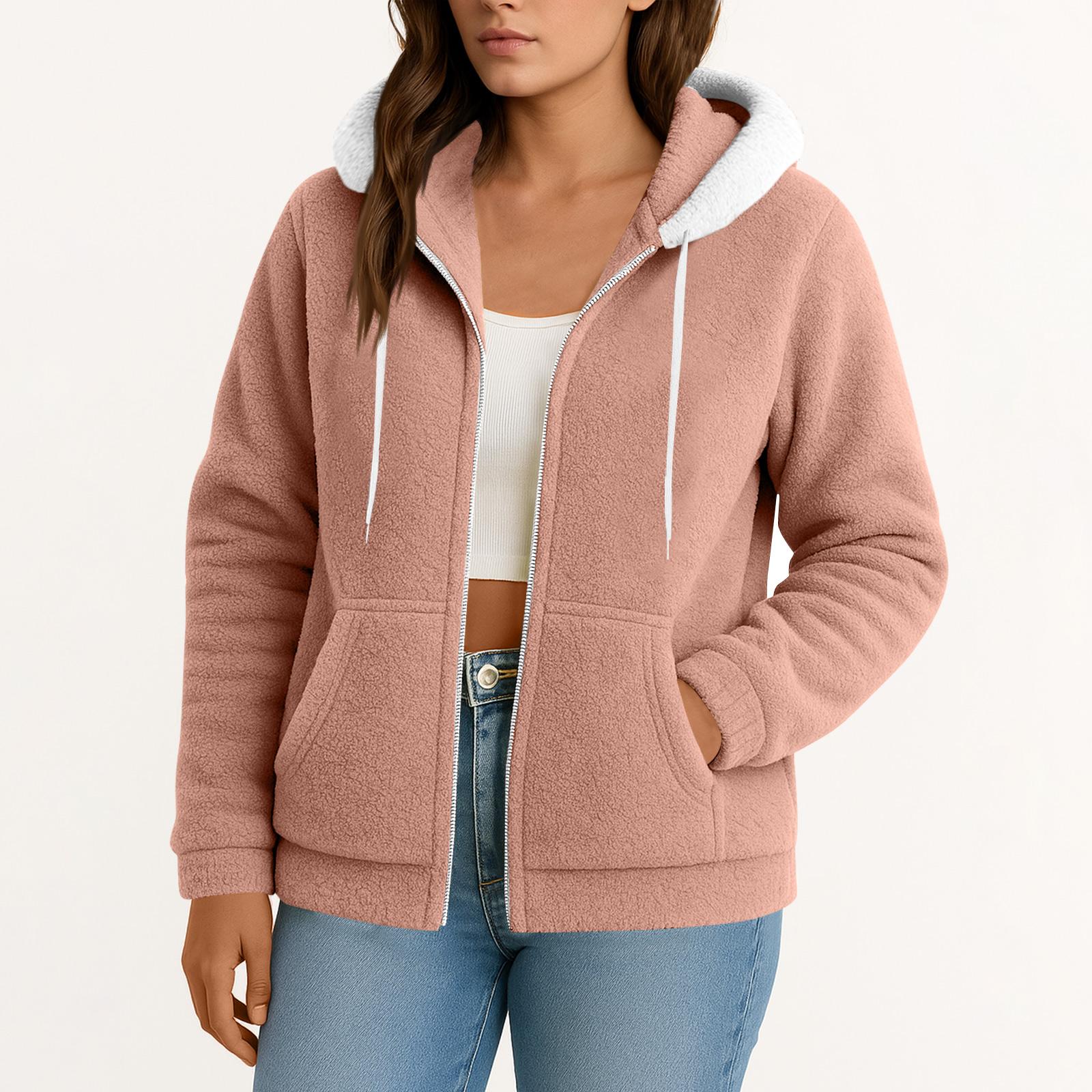 

Женская пушистая флисовая куртка с капюшоном, цветной блок, пэчворк, кардиган, верхняя одежда с карманами и кошачьими ушками L верблюд