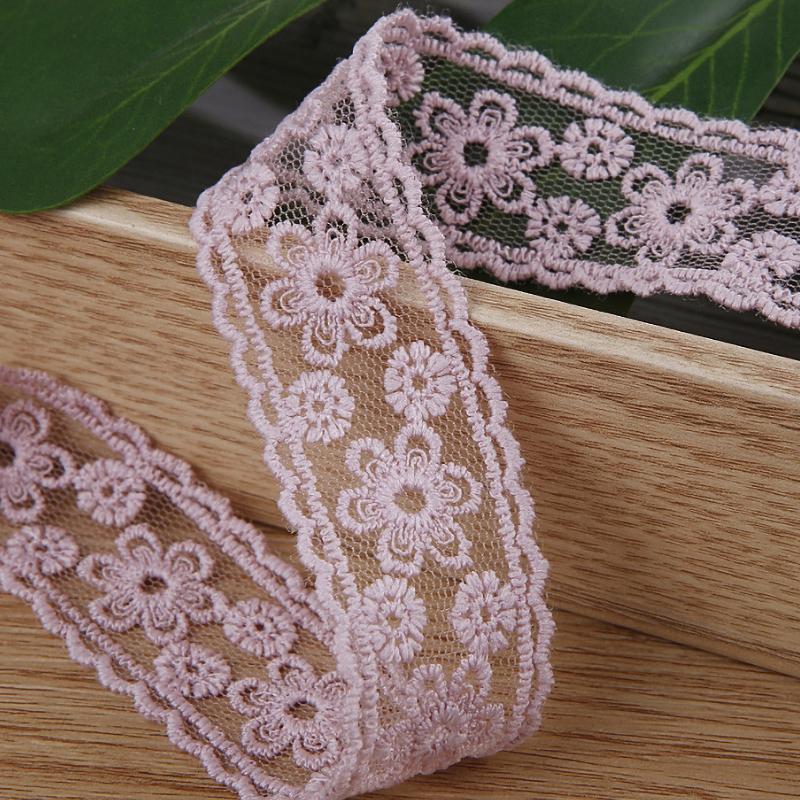 

2 ярда Белая Черная Серая Розовая Кружевная Лента DlY Одежда Шитье Ткань Отделка Кружево розовый