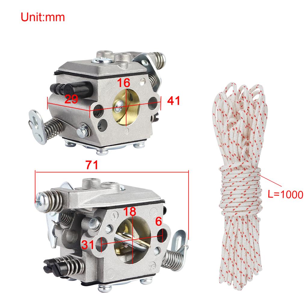 Carburetor Air Filter Gas Cap Fuel Line Hose Spark Plug Kit for Stihl 025 023 021 MS250 MS230 MS210 Zama C1Q-S76C Walbro WT-286
