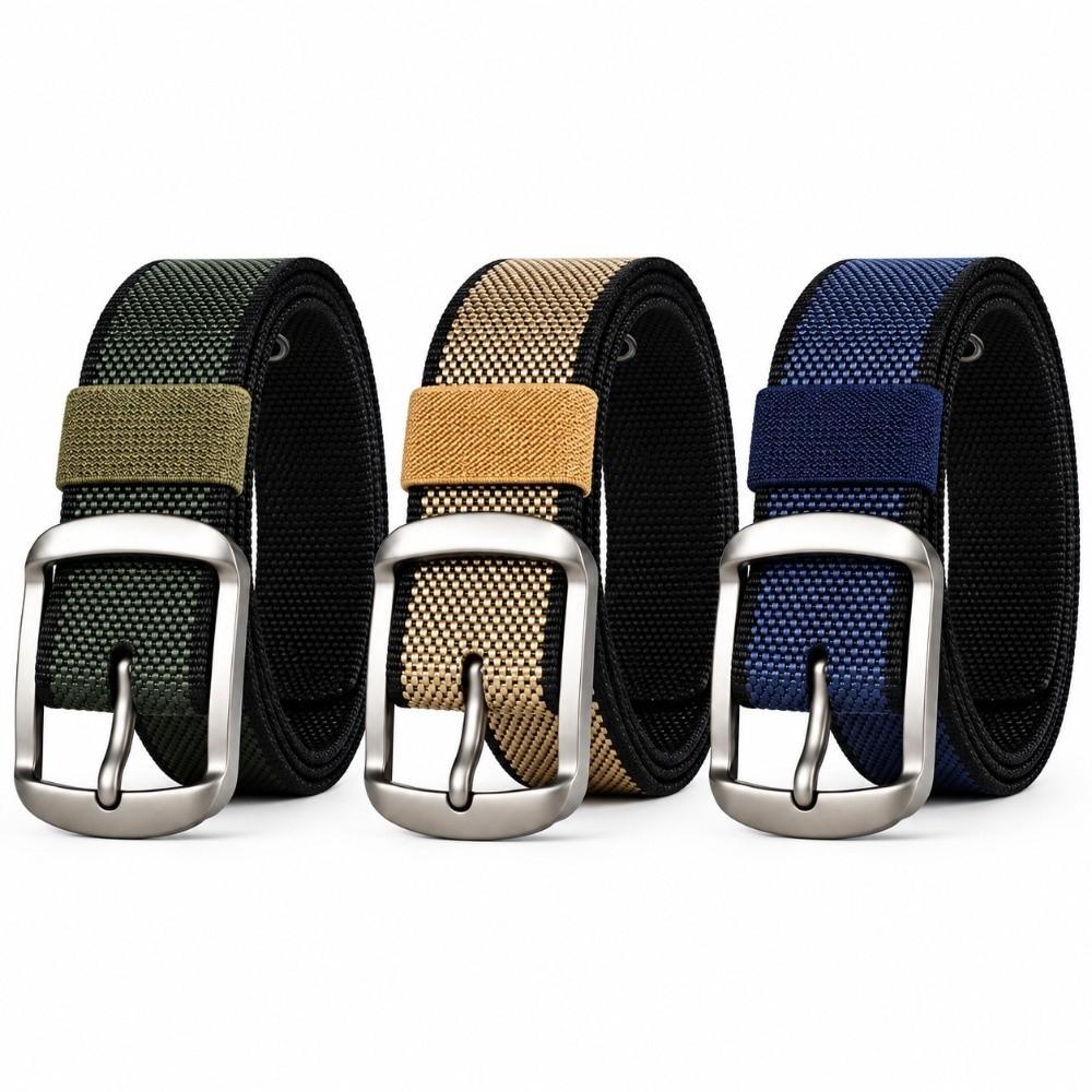 3.5cm Wide Woven Strap Belt 120cm Length Casual Belt For Men Adjustable Waist Belt  For Jeans