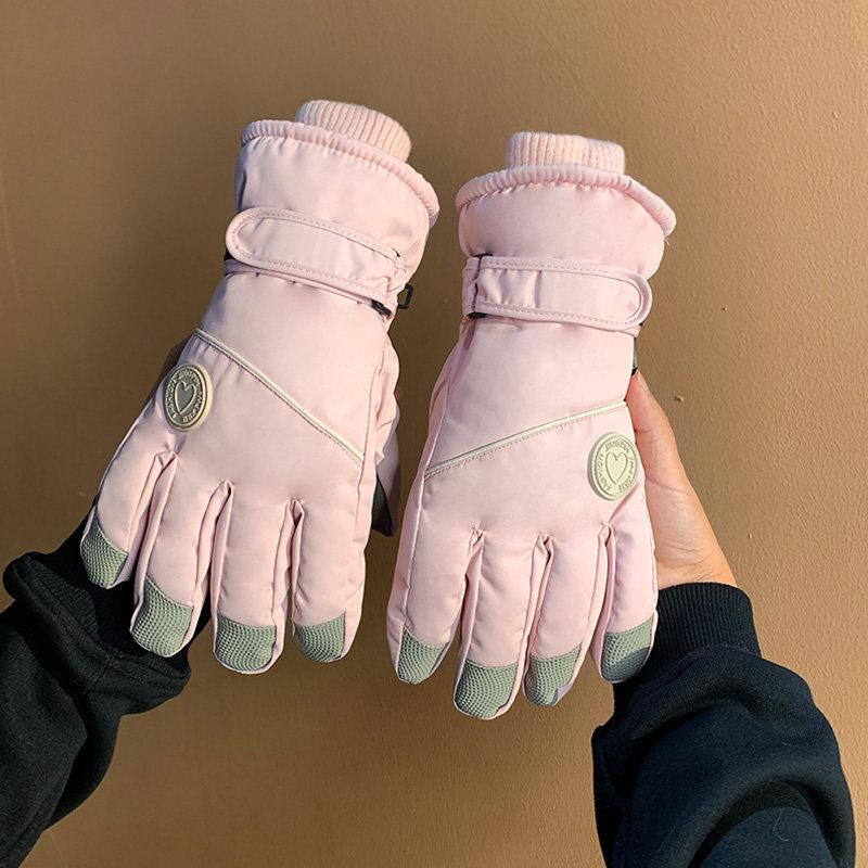 Ski Gloves for Men and Women 2026 New Autumn Velvet Thickened Warm and Cold Electric Vehicle Riding Gloves