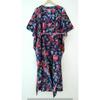 Indisch Blau Lang Vogel Bedruckt Baumwolle Übergröße Maxi Damen Überwurf Kaftan Kleid CKFTN-SCRN-FULL-BUYIT-061