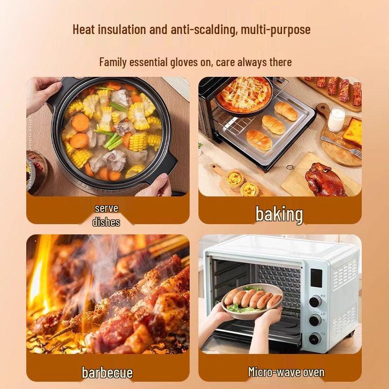 ZISIZ Heat Resistant Waterproof Kitchen Gloves