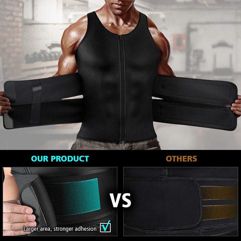 Männer Kompression Shirt Body Shaper Taille Trainer Schweiß Weste Abnehmen Unterwäsche Sauna Anzug Workout Tank Top Unterhemd Shapewear