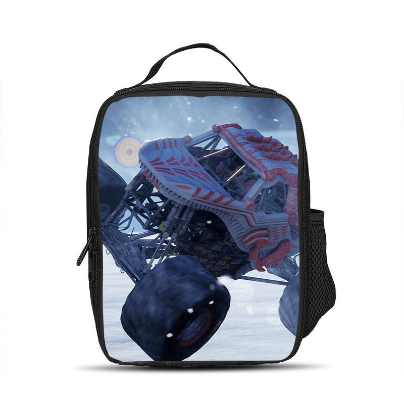 Monster Jam Ice Bag Large Capacity Practical Cartoon Print Best Companion for Male and Female Students School and Office Workers