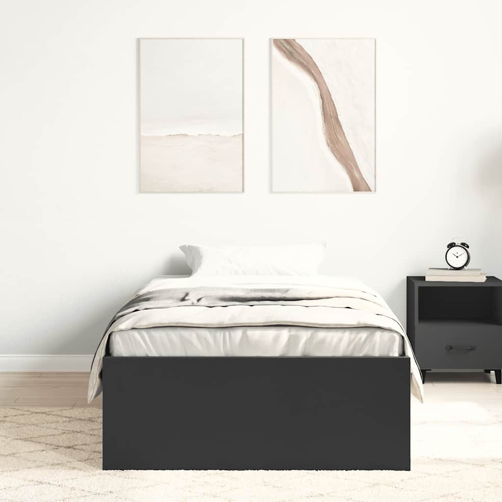 Vidaxl Rama Łóżka, Czarna, 100X200 Cm